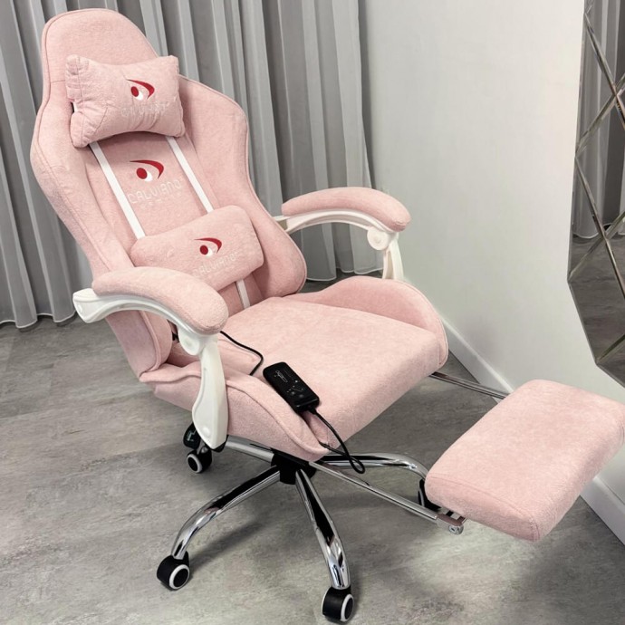 Геймерское вибромассажное кресло Calviano Amarone pink plush