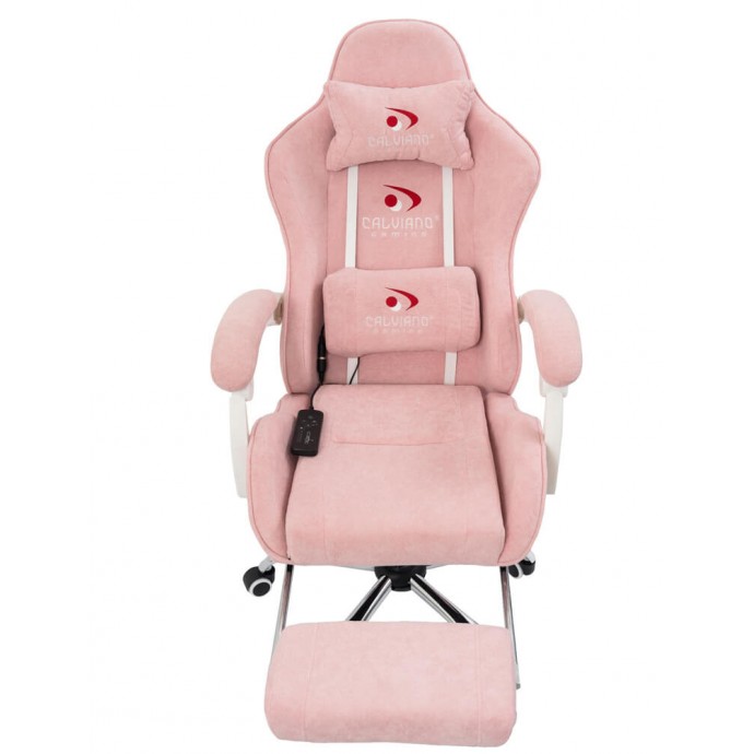 Геймерское вибромассажное кресло Calviano Amarone pink plush