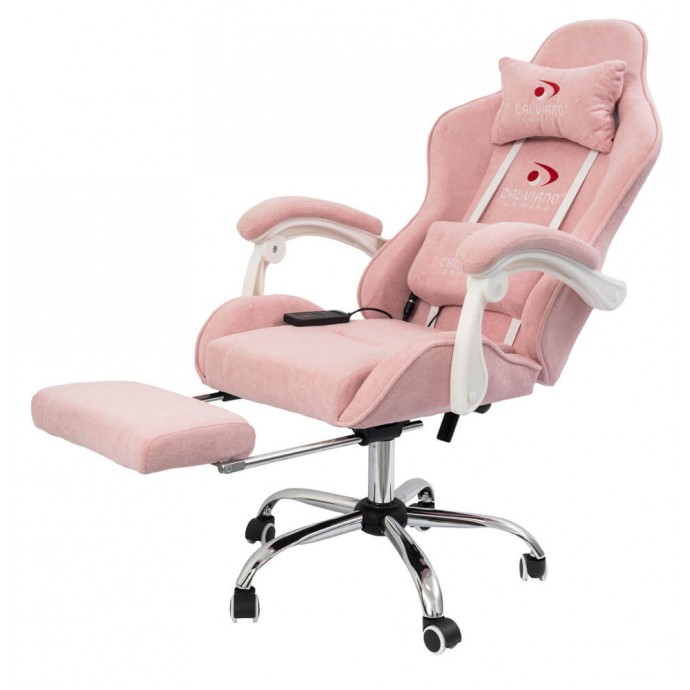 Геймерское вибромассажное кресло Calviano Amarone pink plush