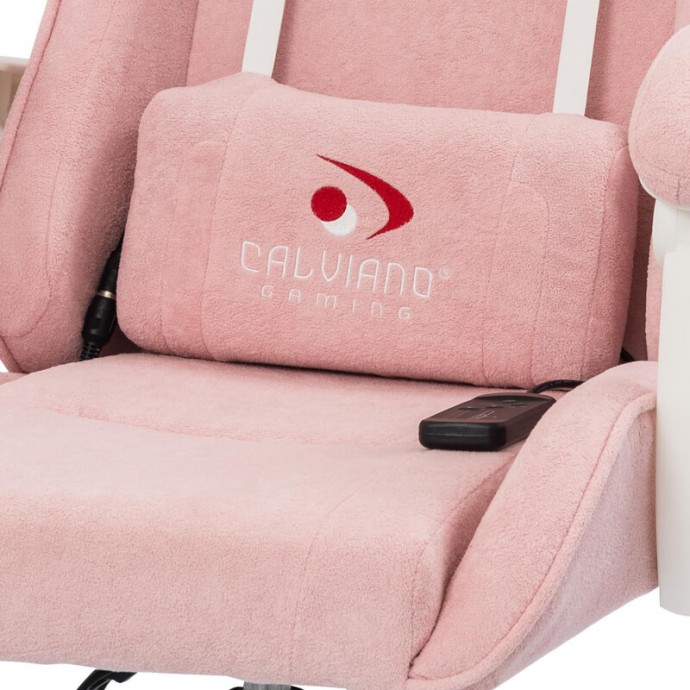 Геймерское вибромассажное кресло Calviano Amarone pink plush